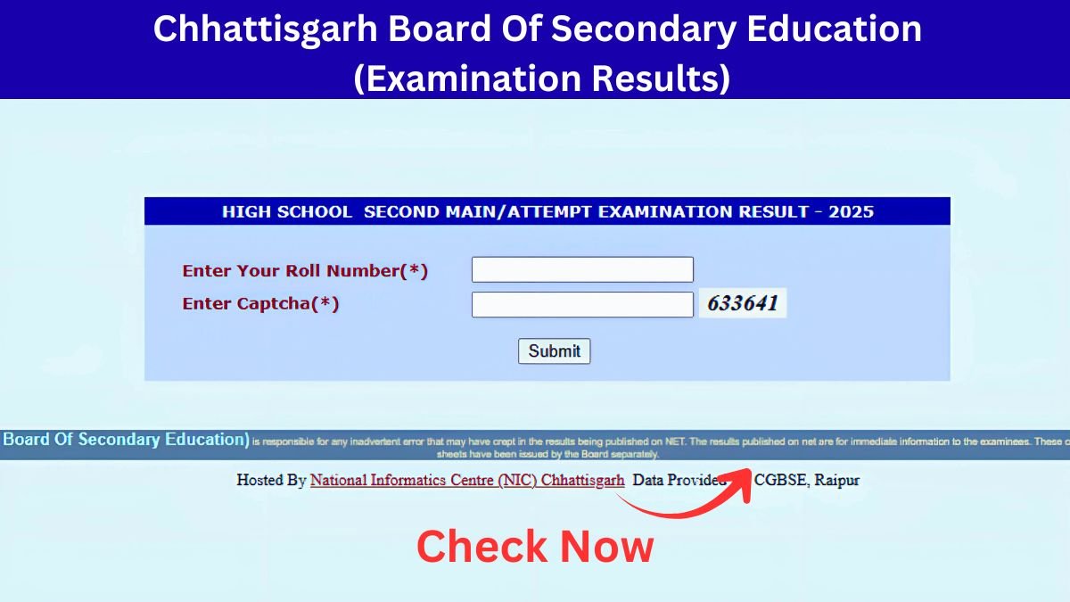 CGBSE Supplementary Result 2025