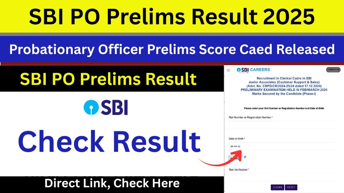SBI PO Prelims Result 2025