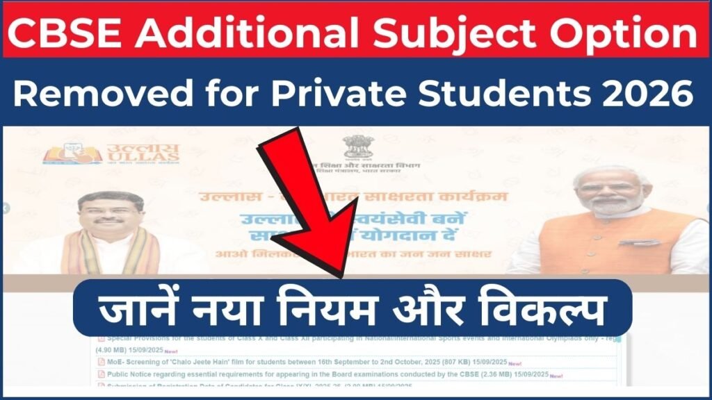 CBSE Additional Subject Option
